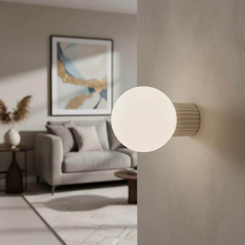 Kinkiet HALO beżowy IP44 SL.1717 - Sollux Lighting - obrazek 2