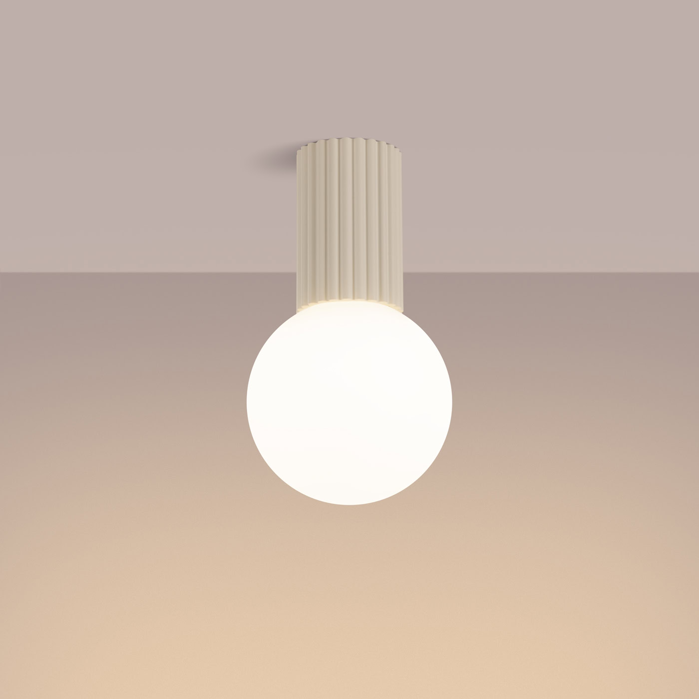 Plafon HALO beżowy IP44 SL.1718 - Sollux Lighting - obrazek 4