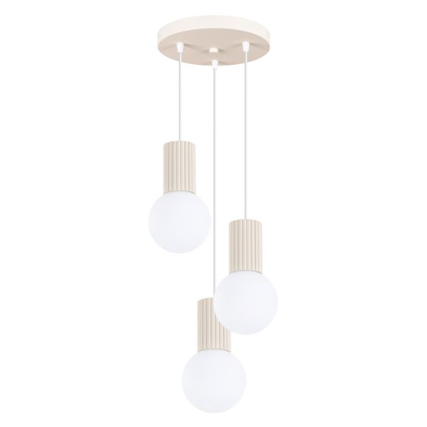 Lampa wisząca HALO 3P beżowa SL.1720 - Sollux Lighting