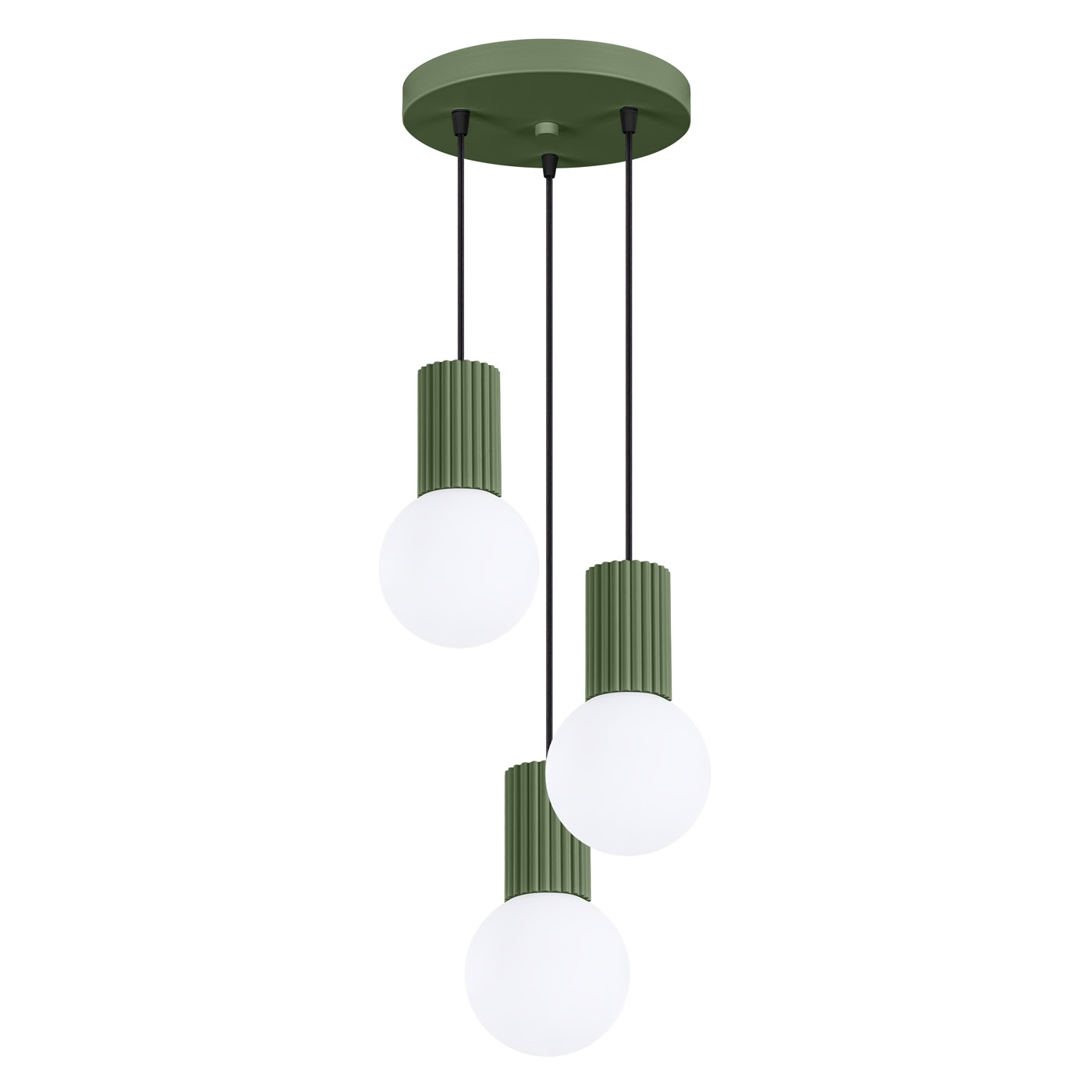Lampa wisząca HALO 3P zielona oliwka SL.1725 - Sollux Lighting
