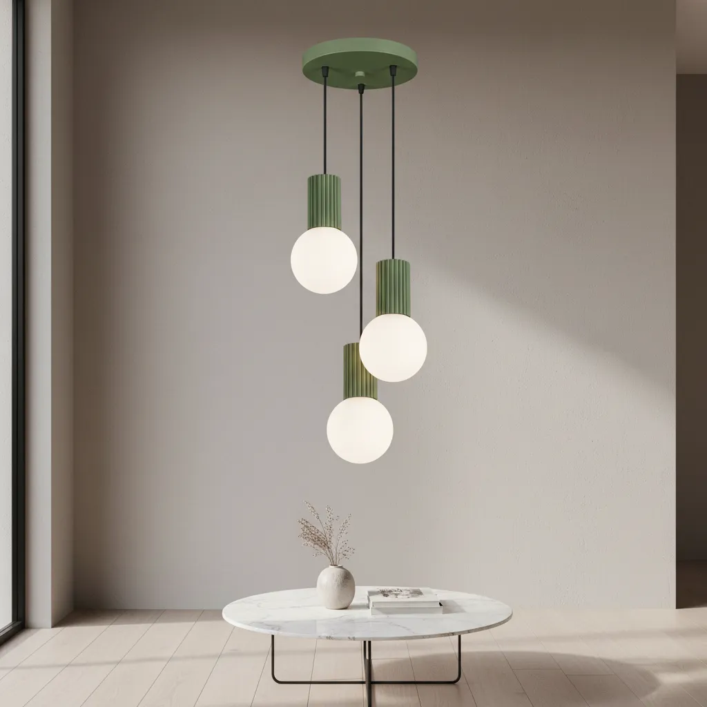 Lampa wisząca HALO 3P zielona oliwka SL.1725 - Sollux Lighting - obrazek 2