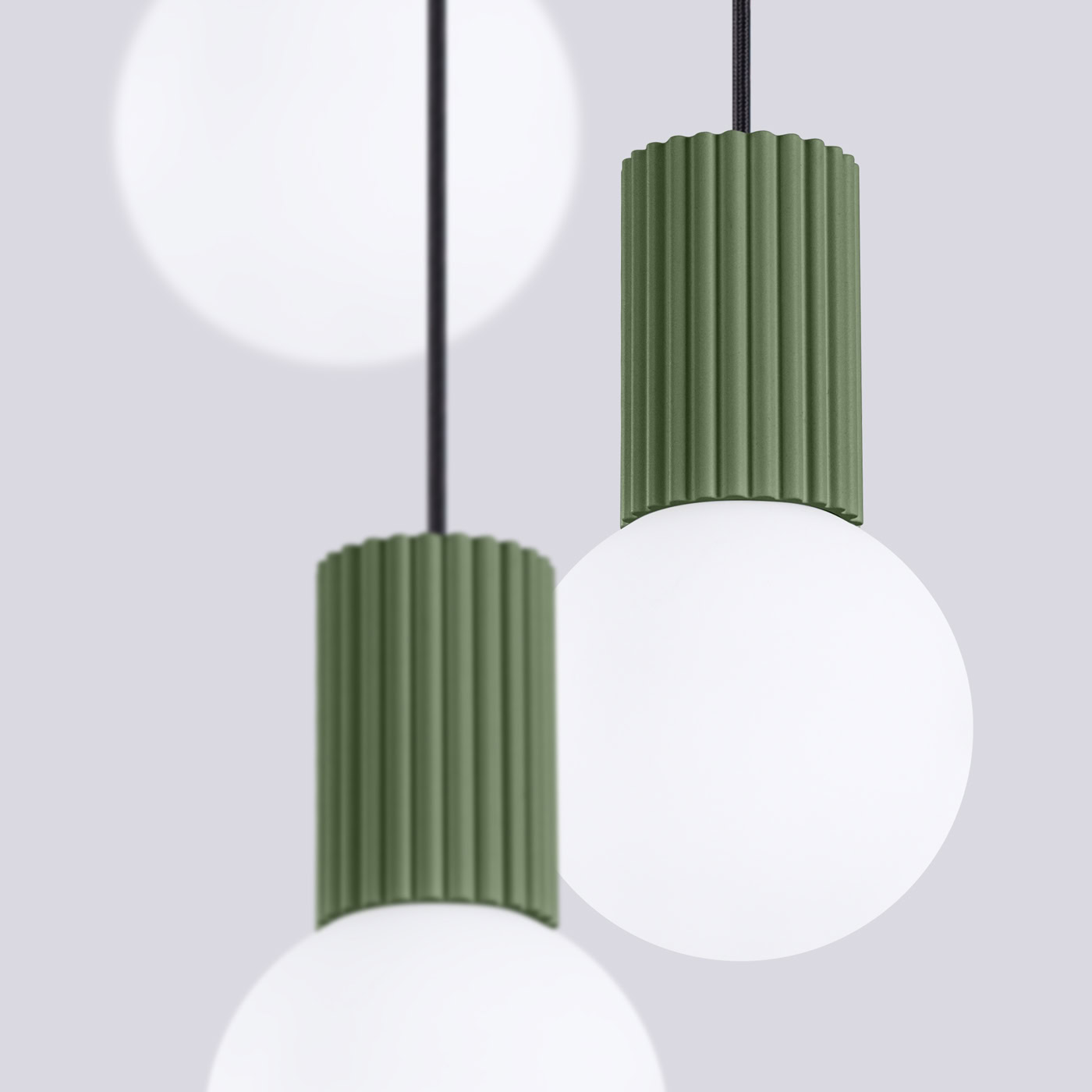 Lampa wisząca HALO 3P zielona oliwka SL.1725 - Sollux Lighting - obrazek 6