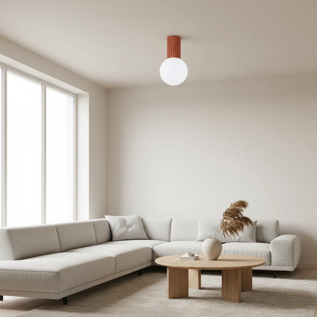 Plafon HALO ochra czerwona IP44 SL.1728 - Sollux Lighting - obrazek 2