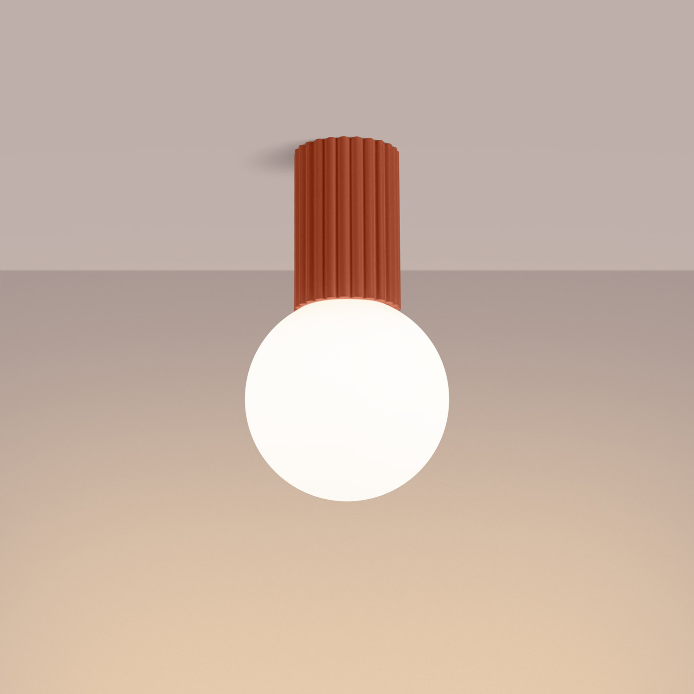 Plafon HALO ochra czerwona IP44 SL.1728 - Sollux Lighting - obrazek 4