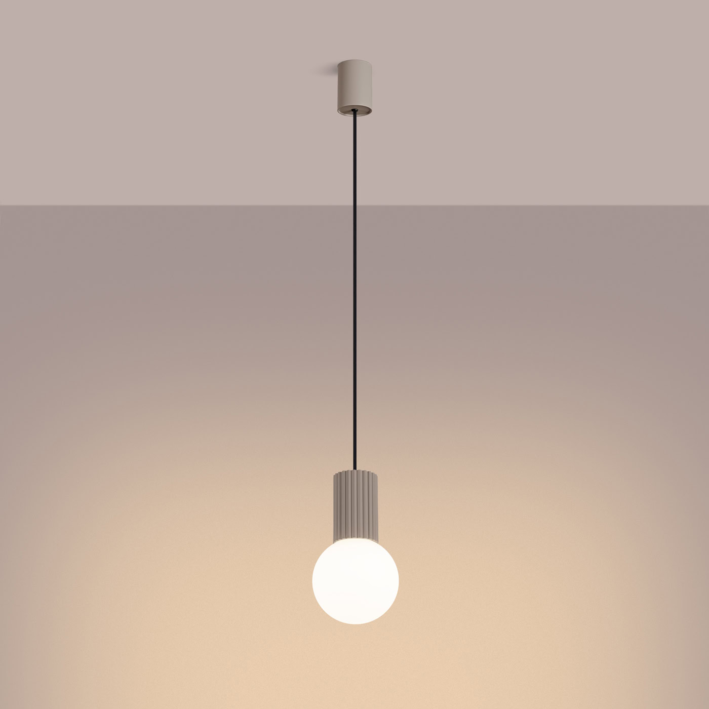 Lampa wisząca HALO 1 taupe SL.1744 - Sollux Lighting - obrazek 4