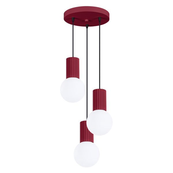 Lampa wisząca HALO 3P burgund SL.1750 - Sollux Lighting
