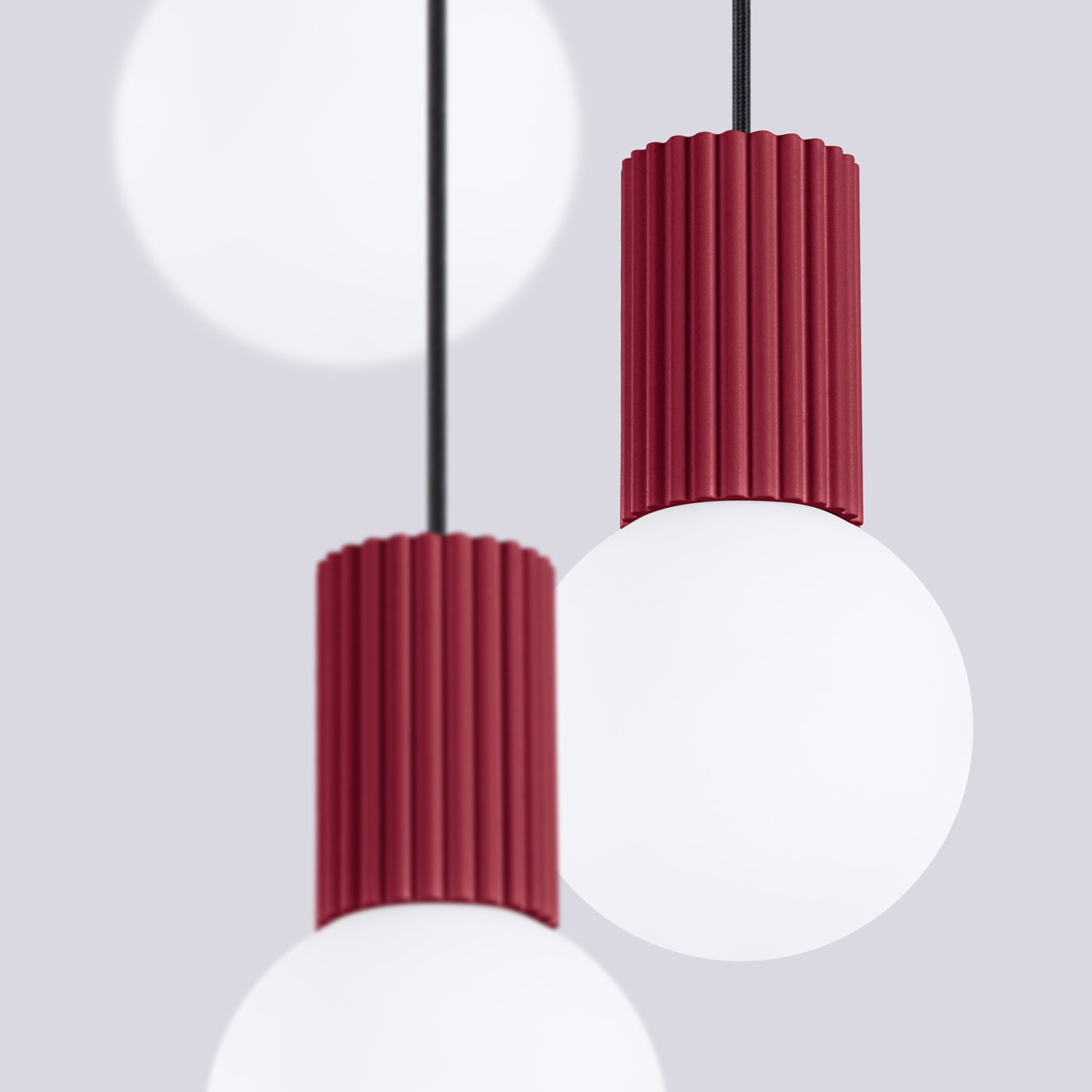 Lampa wisząca HALO 3P burgund SL.1750 - Sollux Lighting - obrazek 6