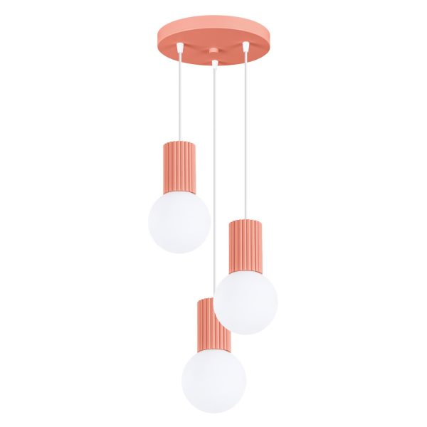 Lampa wisząca HALO 3P brzoskwiniowa SL.1755 - Sollux Lighting