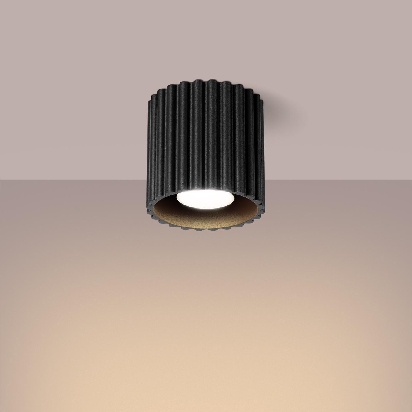 Plafon AURA 1 czarny GU10 SL.1784 - Sollux Lighting - obrazek 4