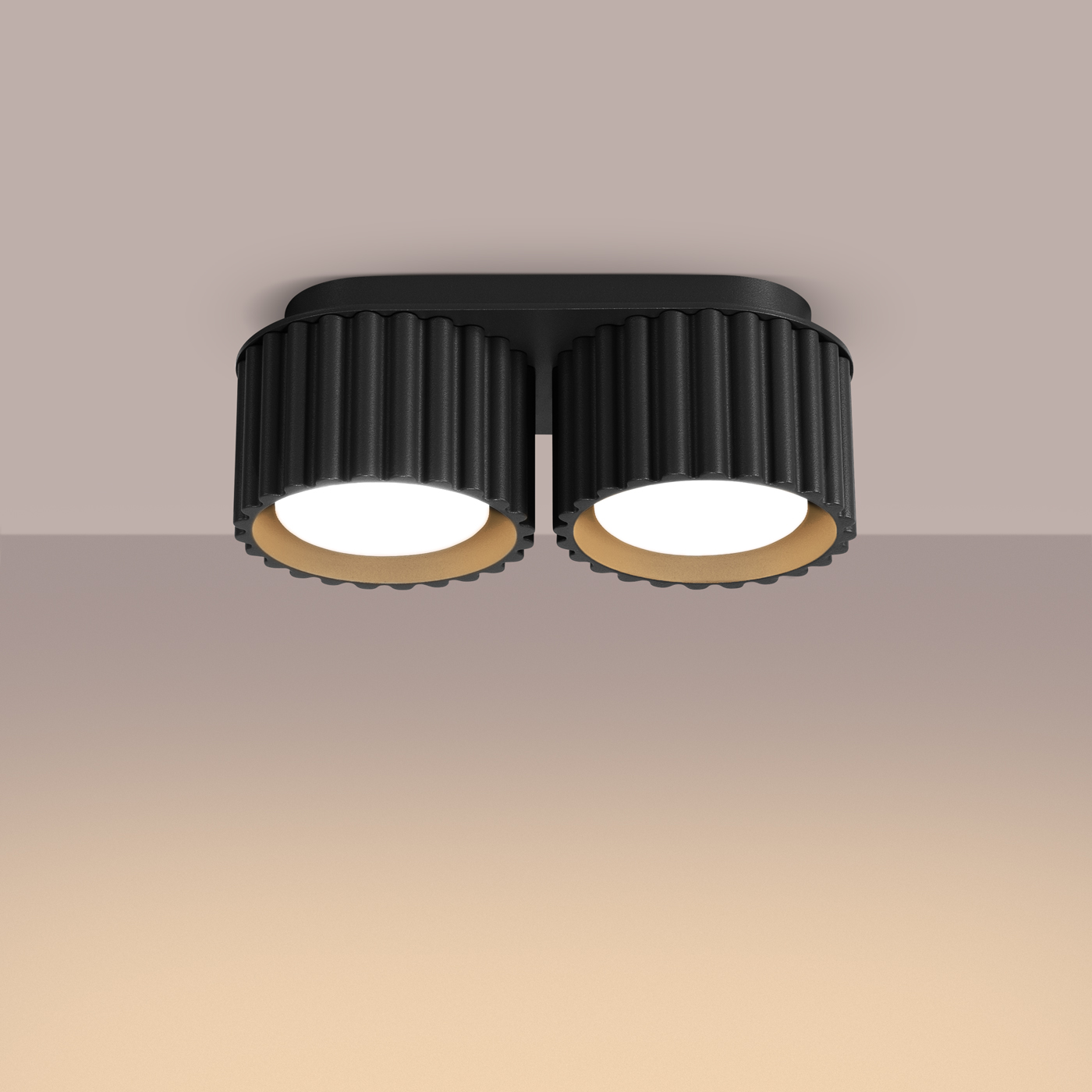 Plafon AURA 2 czarny GX53 SL.1788 - Sollux Lighting - obrazek 4