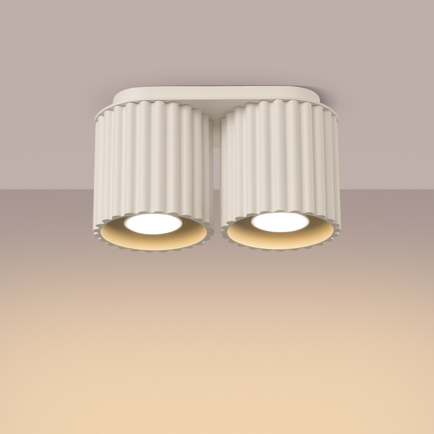 Plafon AURA 2 beżowy GU10 SL.1790 - Sollux Lighting - obrazek 4