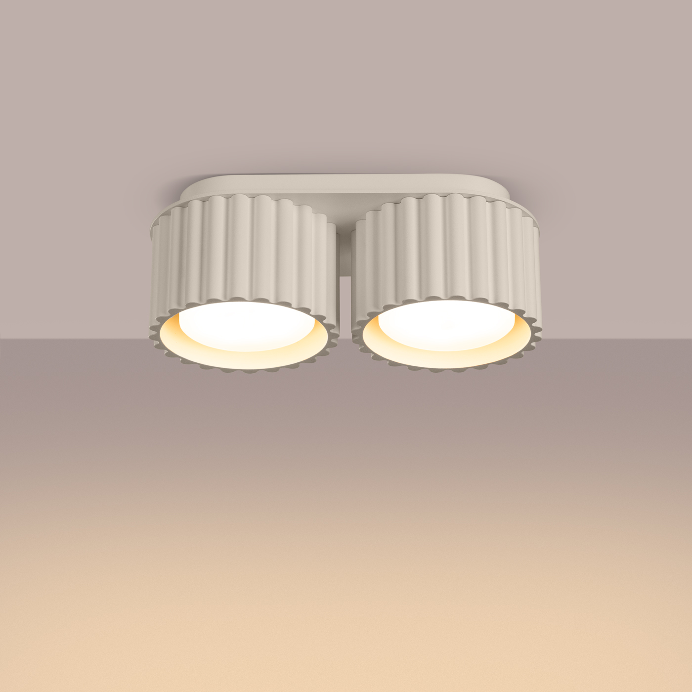 Plafon AURA 2 beżowy GX53 SL.1793 - Sollux Lighting - obrazek 4