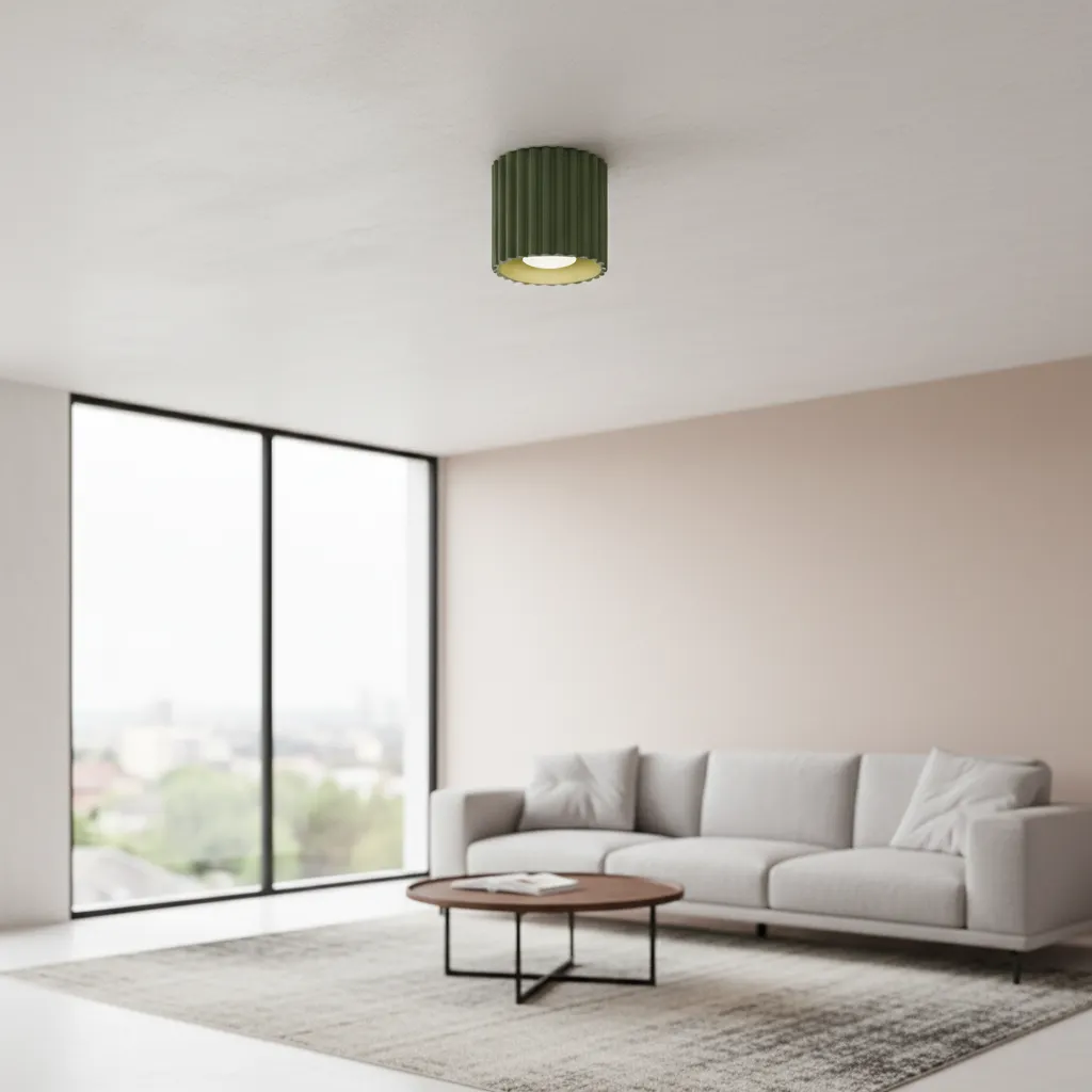 Plafon AURA 1 zielony oliwkowy GU10 SL.1794 - Sollux Lighting - obrazek 2