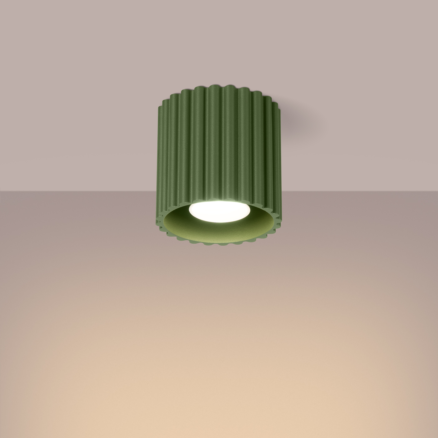 Plafon AURA 1 zielony oliwkowy GU10 SL.1794 - Sollux Lighting - obrazek 4