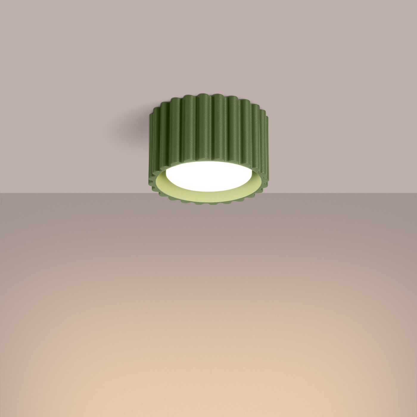 Plafon AURA 1 zielony oliwkowy GX53 SL.1797 - Sollux Lighting - obrazek 4