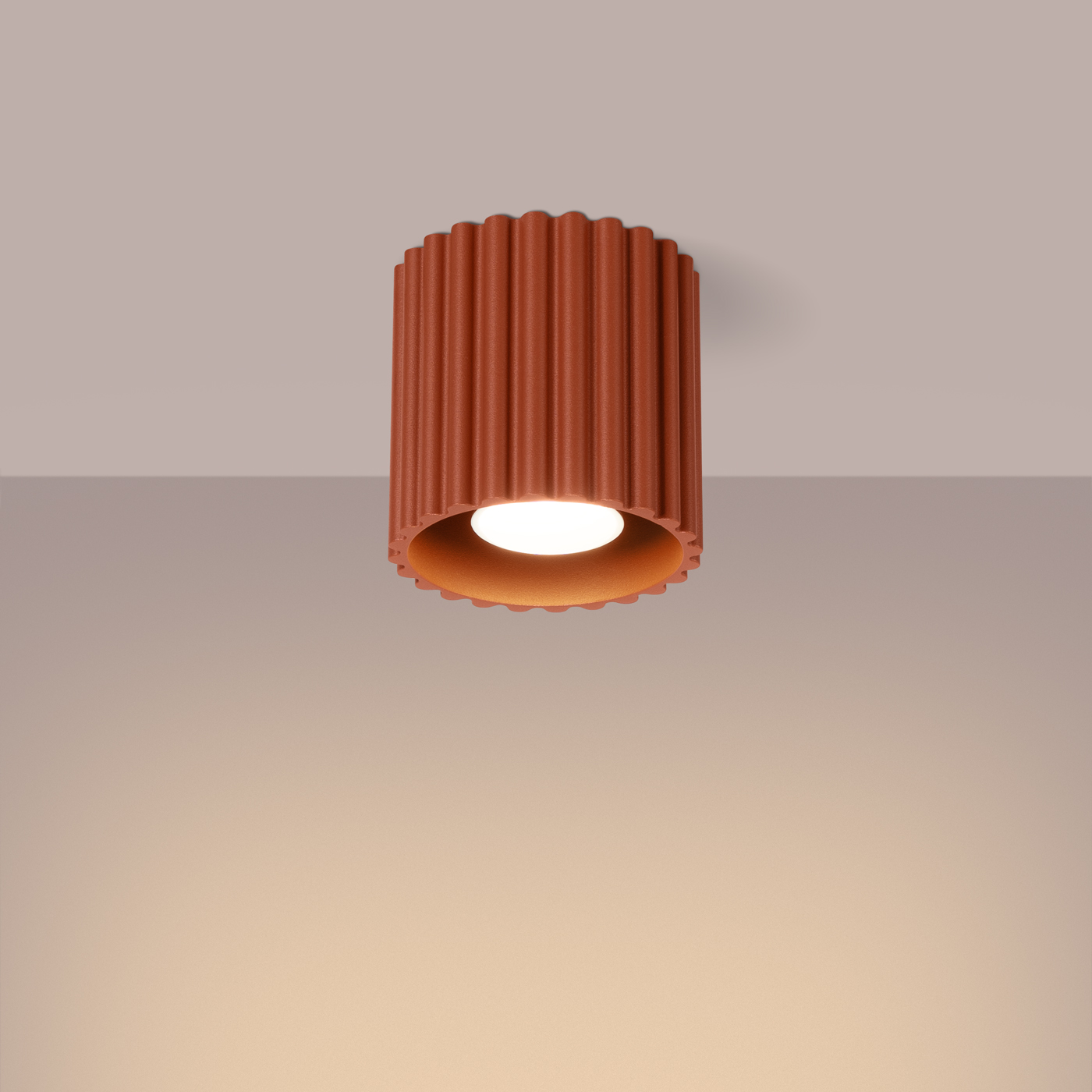 Plafon AURA 1 ochra czerwona GU10 SL.1799 - Sollux Lighting - obrazek 4