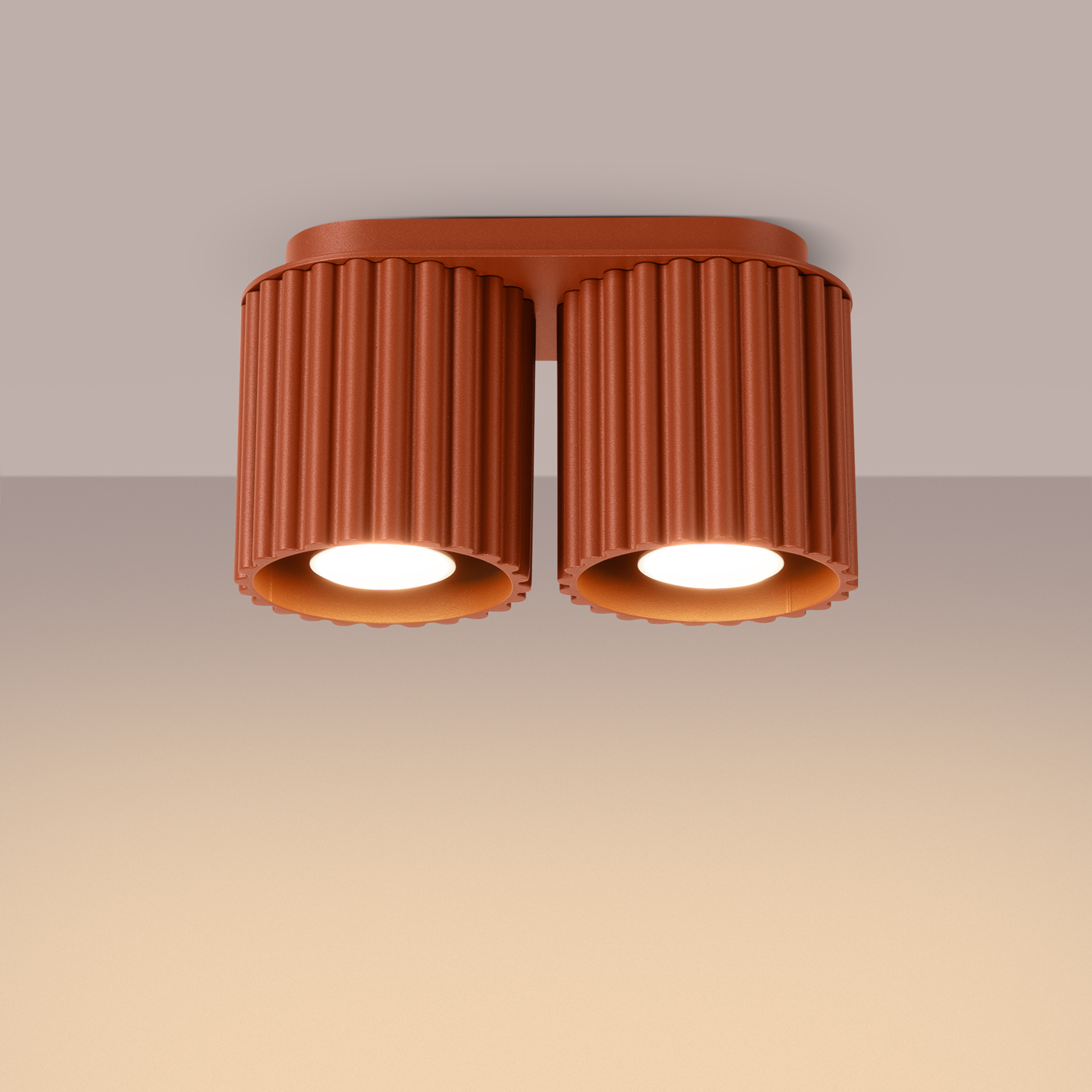 Plafon AURA 2 ochra czerwona GU10 SL.1800 - Sollux Lighting - obrazek 4