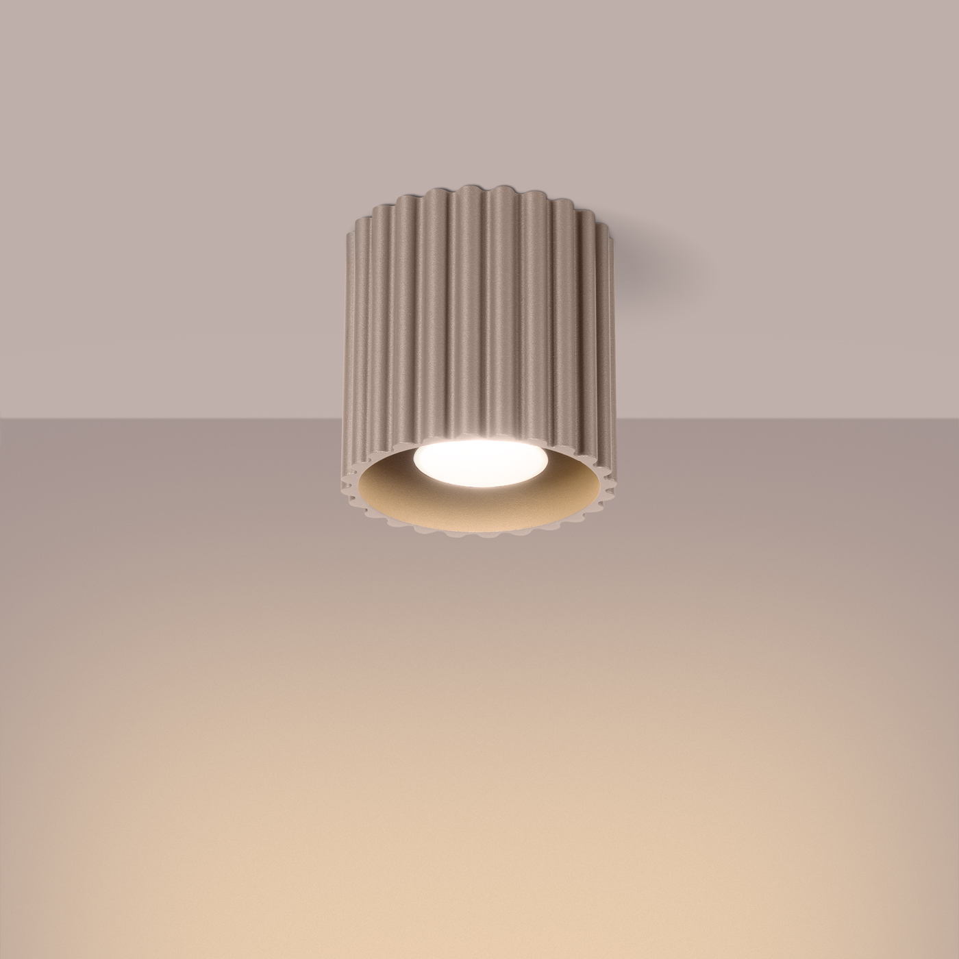 Plafon AURA 1 taupe GU10 SL.1814 - Sollux Lighting - obrazek 4