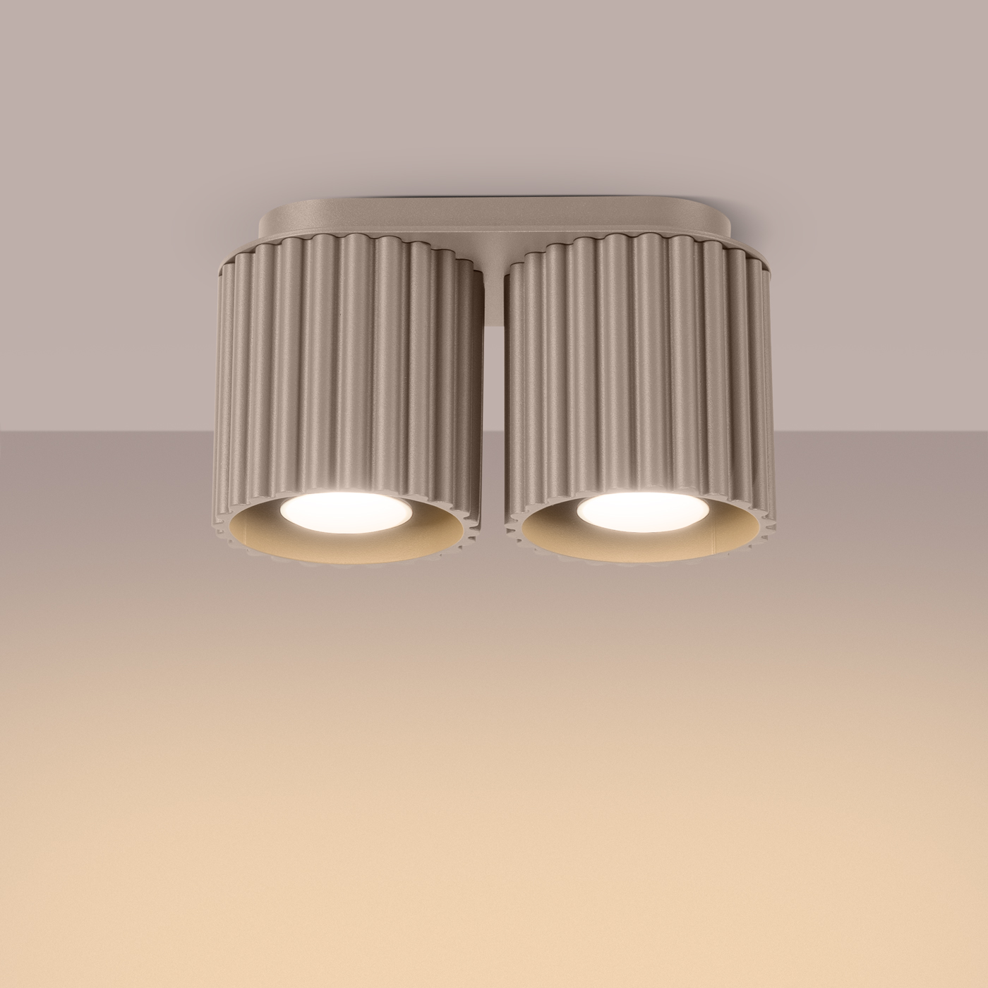 Plafon AURA 2 taupe GU10 SL.1815 - Sollux Lighting - obrazek 4