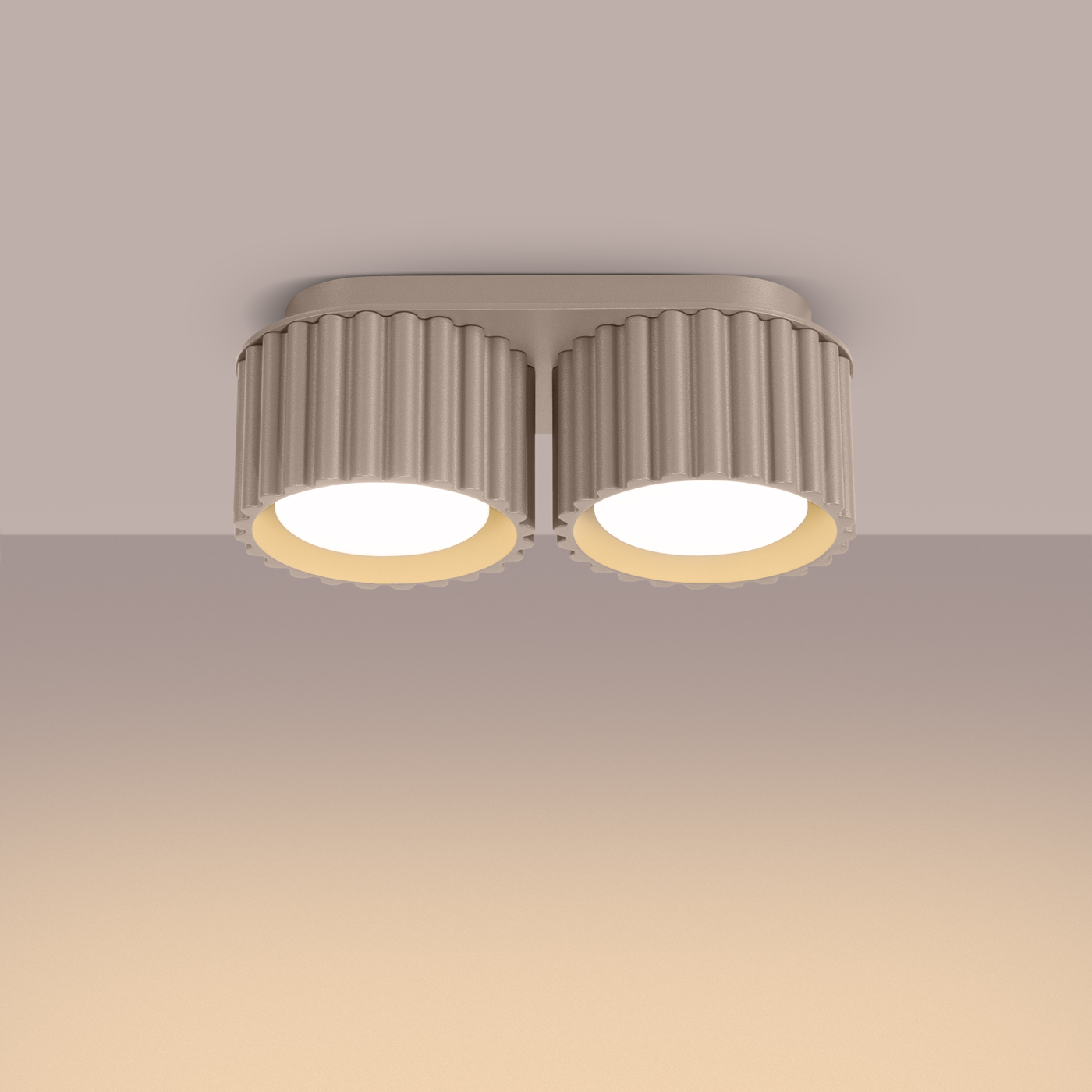 Plafon AURA 2 taupe GX53 SL.1818 - Sollux Lighting - obrazek 4