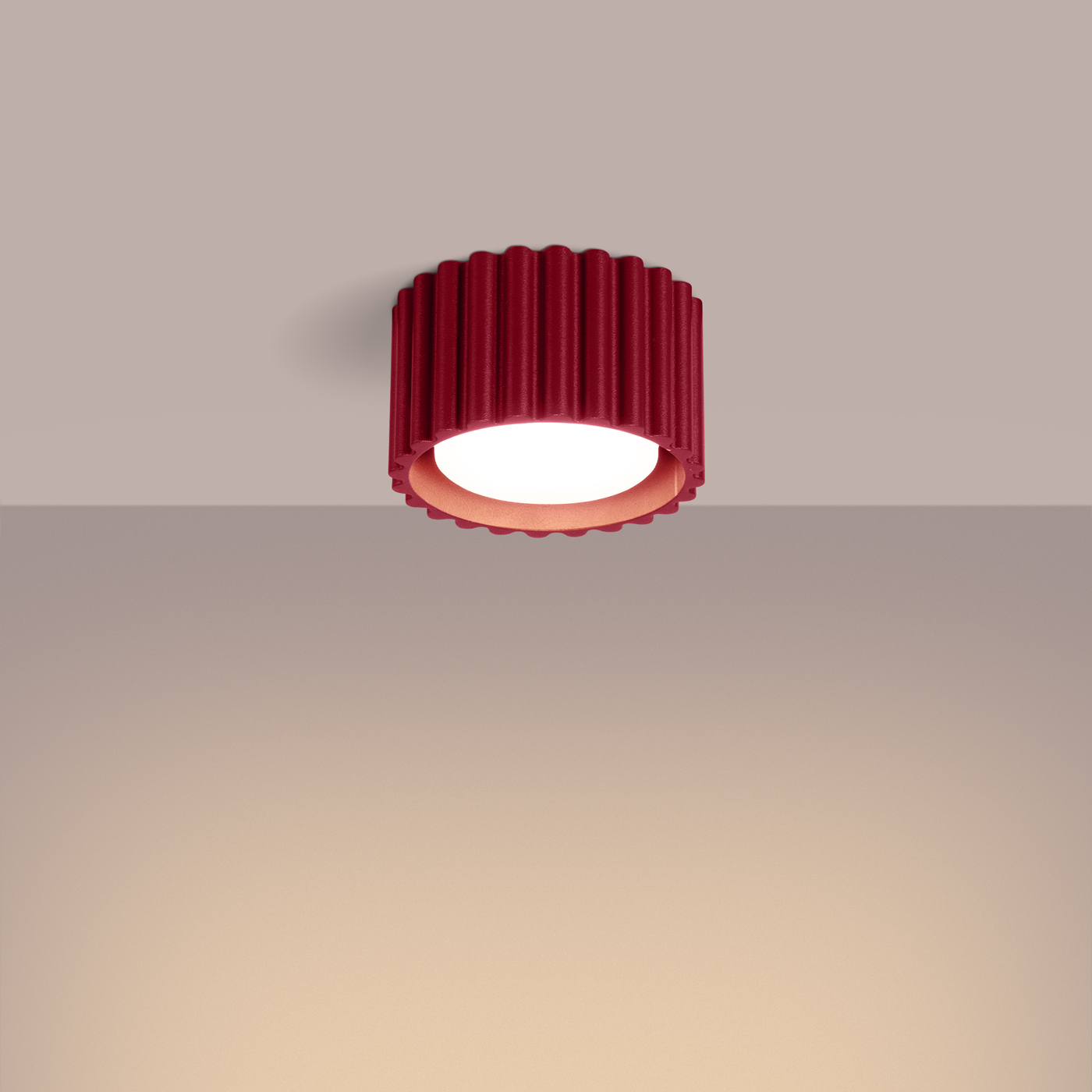 Plafon AURA 1 burgund GX53 SL.1822 - Sollux Lighting - obrazek 4