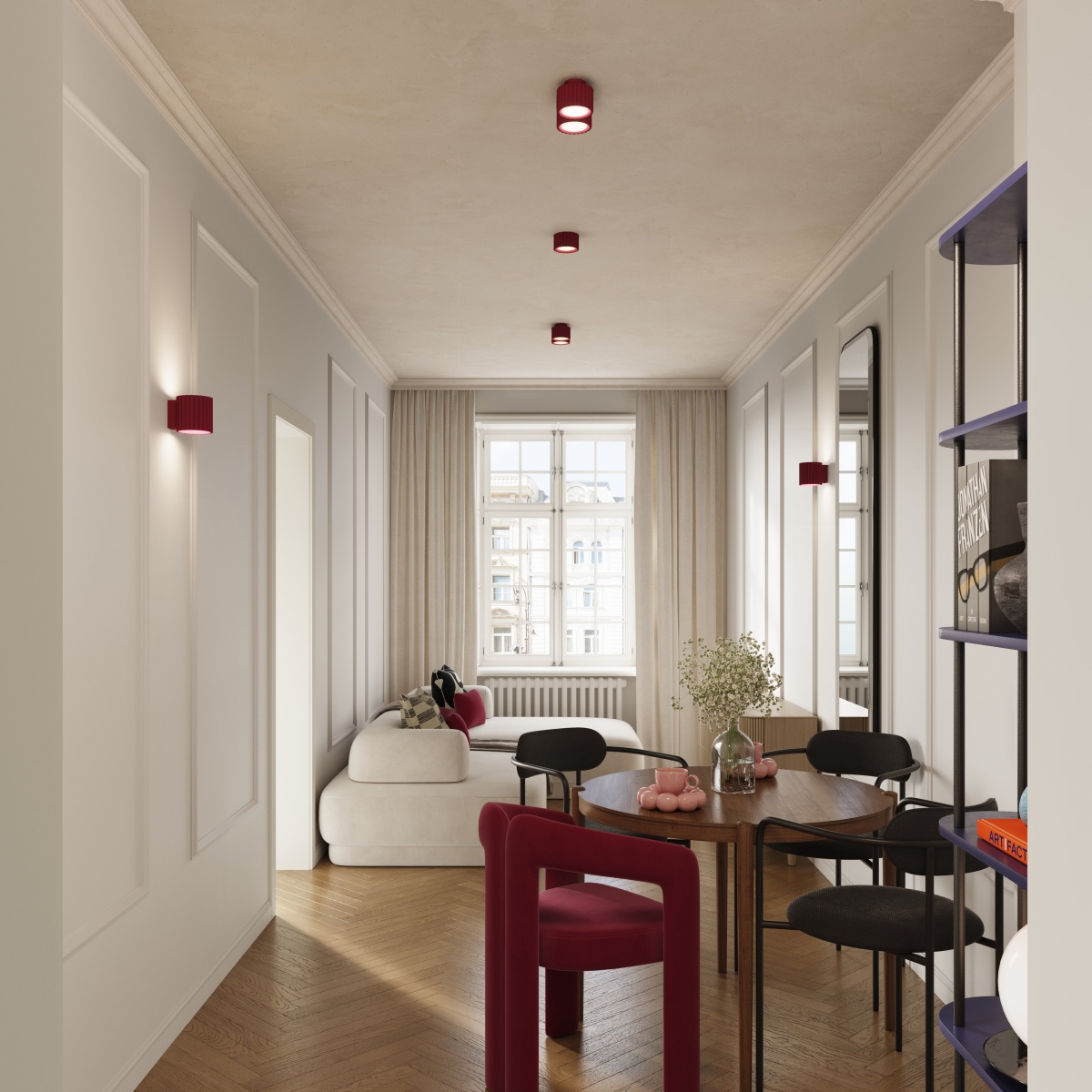 Plafon AURA 1 burgund GX53 SL.1822 - Sollux Lighting - obrazek 10