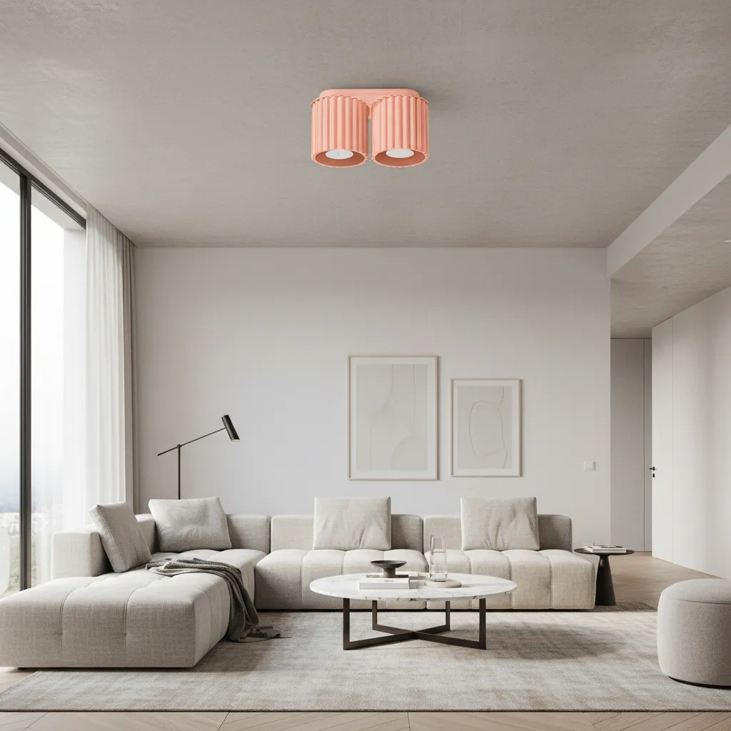 Plafon AURA 2 brzoskwiniowy GU10 SL.1825 - Sollux Lighting - obrazek 2