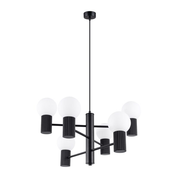 Żyrandol HALO 6 czarny SL.1830 - Sollux Lighting