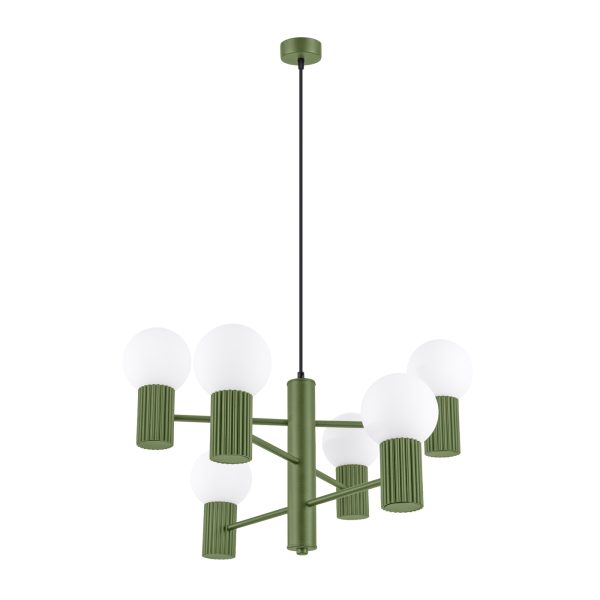 Żyrandol HALO 6 zielony oliwkowy SL.1832 - Sollux Lighting