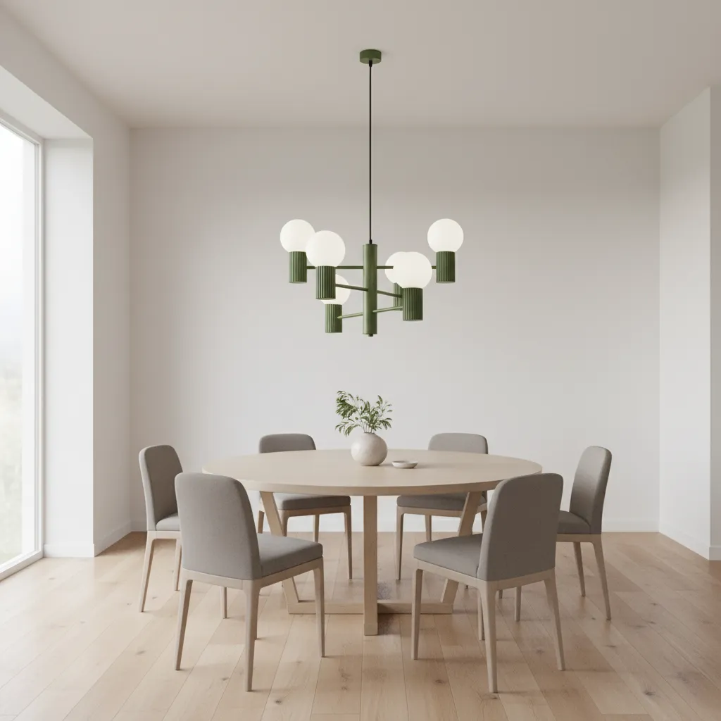 Żyrandol HALO 6 zielony oliwkowy SL.1832 - Sollux Lighting - obrazek 2
