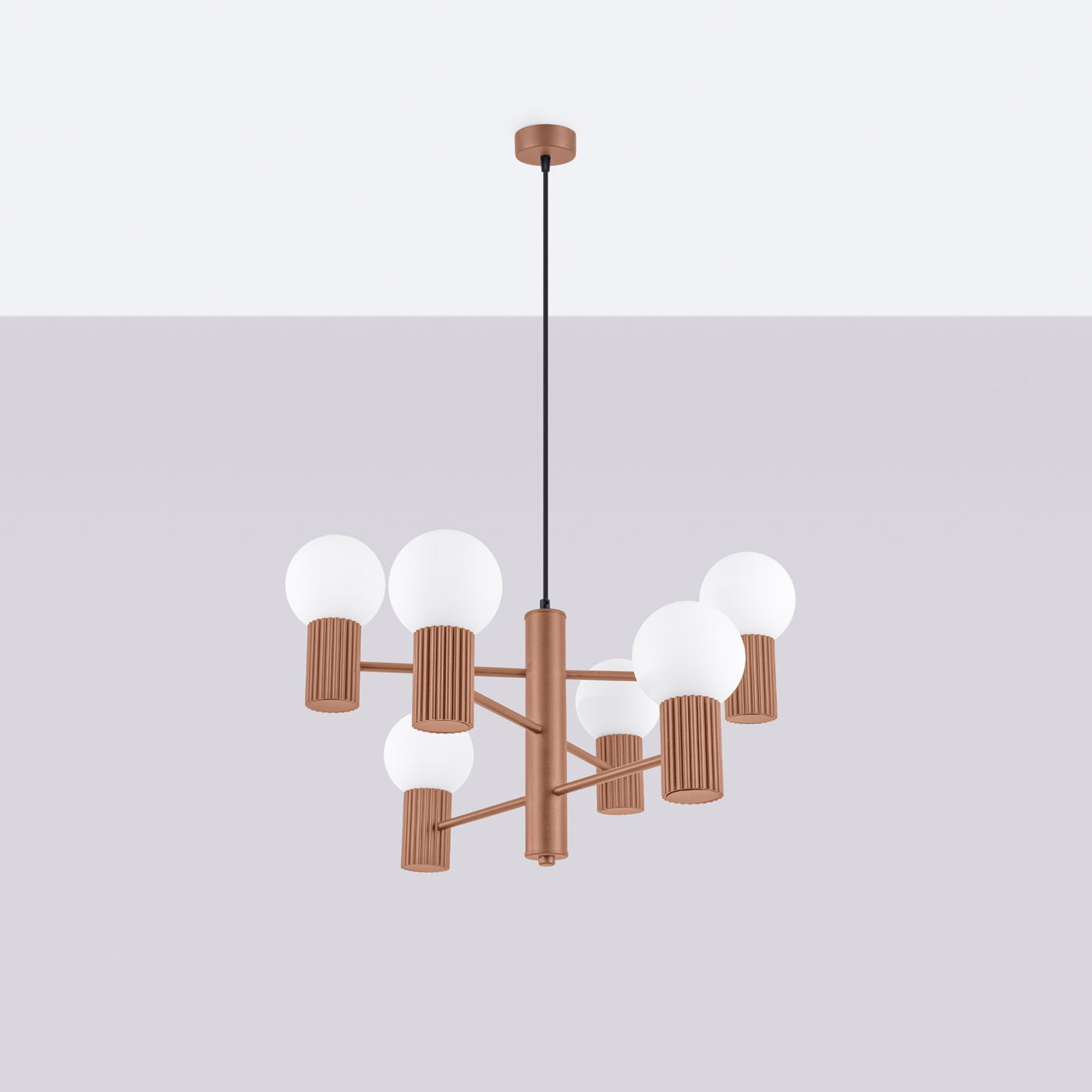 Żyrandol HALO 6 mocca SL.1834 - Sollux Lighting - obrazek 3