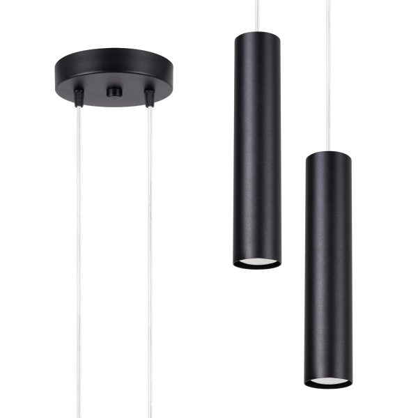 Lampa wisząca LAGOS 2P czarna SL.1869 - Sollux Lighting