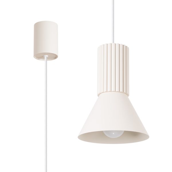 Lampa wisząca ESTRIA 1 beżowa SL.1870 - Sollux Lighting