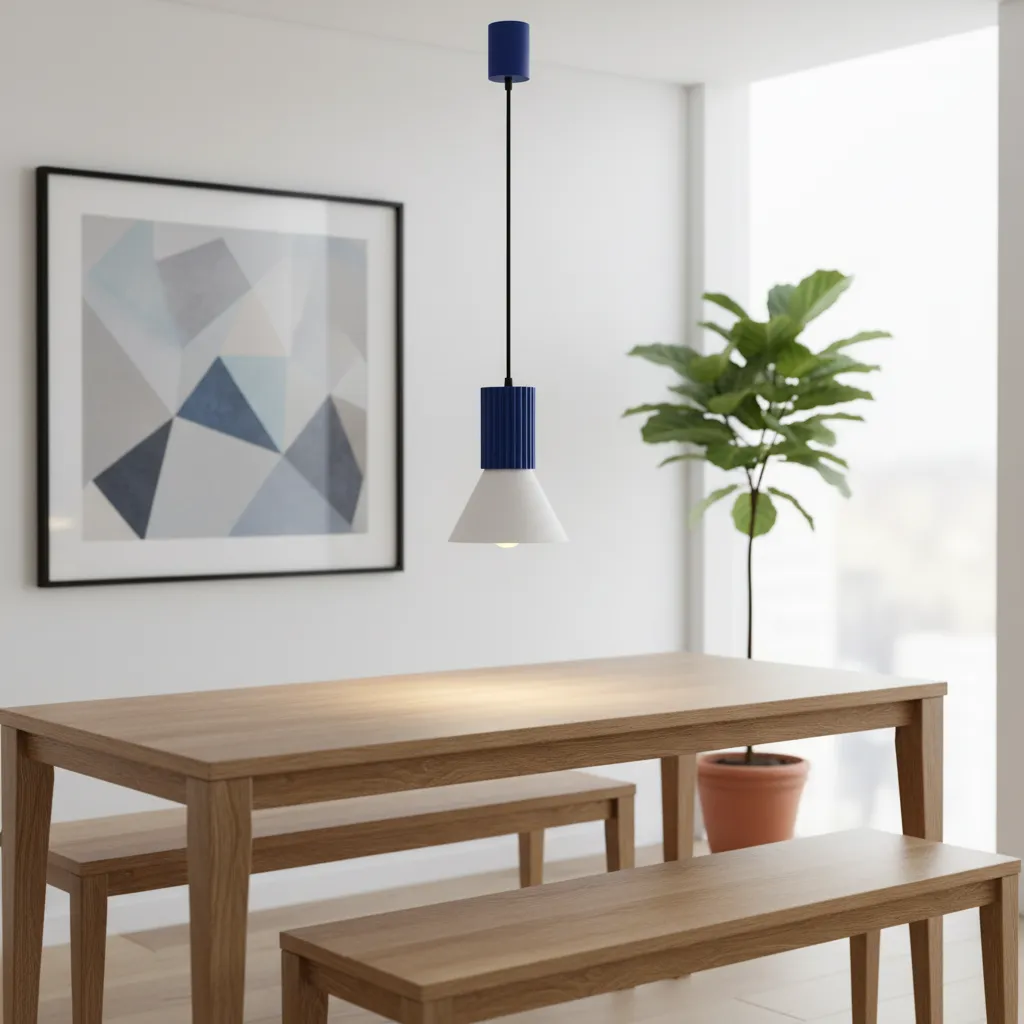 Lampa wisząca ESTRIA 1 biała/ultramaryna SL.1874 - Sollux Lighting - obrazek 2