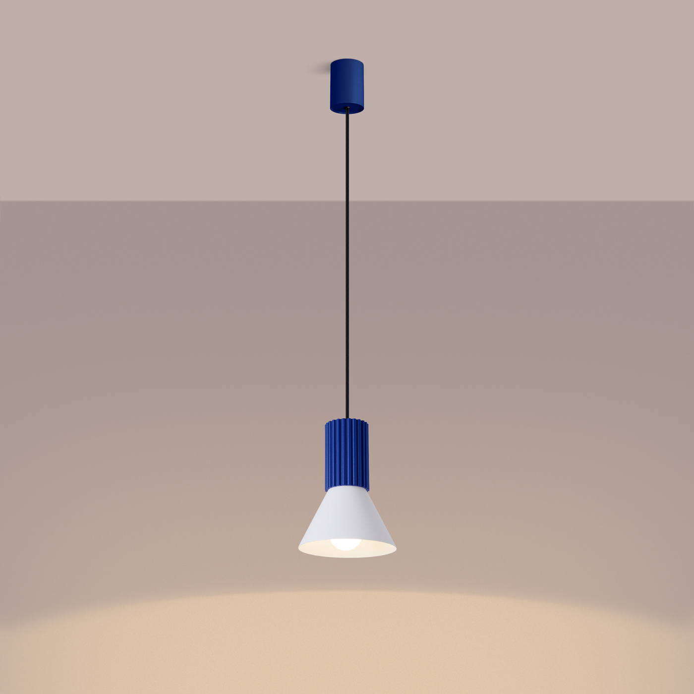 Lampa wisząca ESTRIA 1 biała/ultramaryna SL.1874 - Sollux Lighting - obrazek 5
