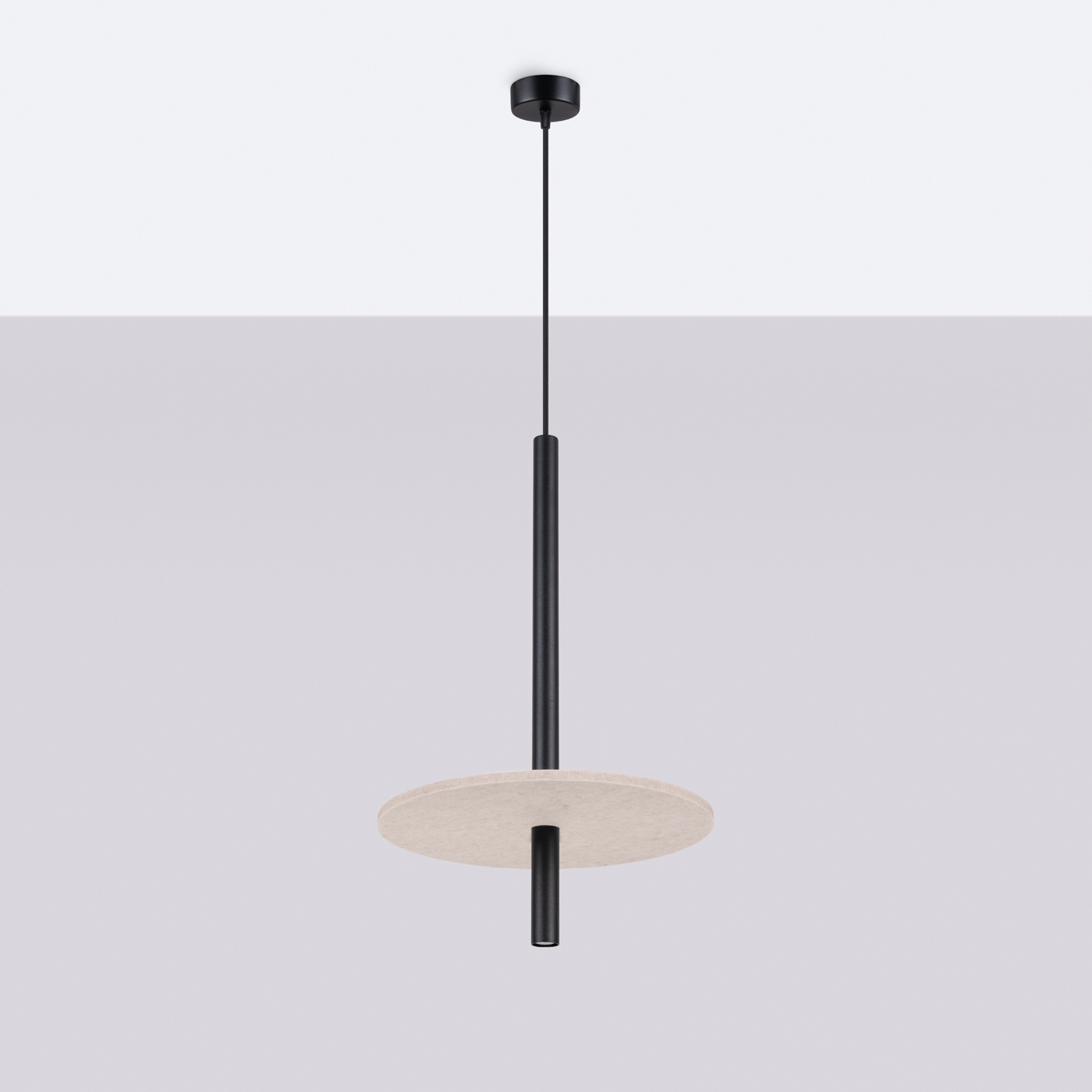 Lampa wisząca FELTRO 1 czarna/beżowa SL.1879 - Sollux Lighting - obrazek 4