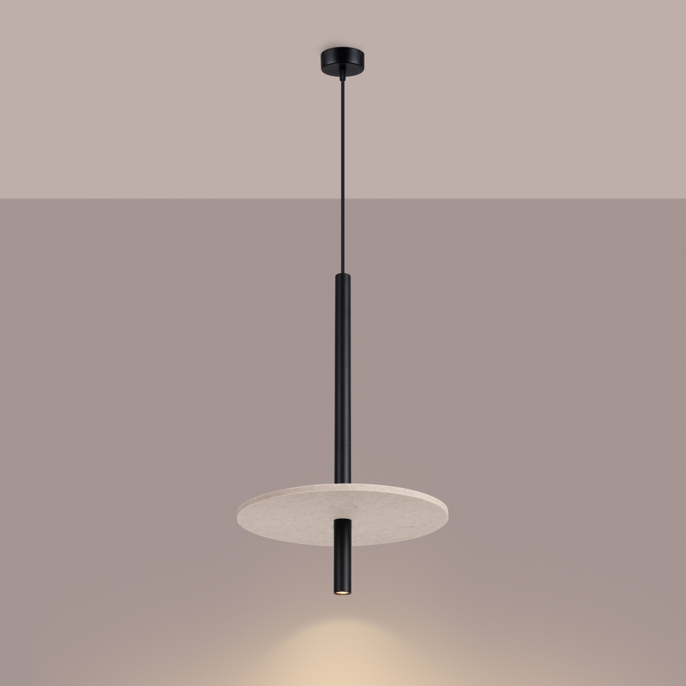 Lampa wisząca FELTRO 1 czarna/beżowa SL.1879 - Sollux Lighting - obrazek 5