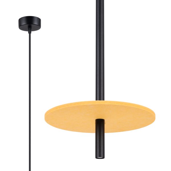 Lampa wisząca FELTRO 1 czarna/żółta SL.1880 - Sollux Lighting