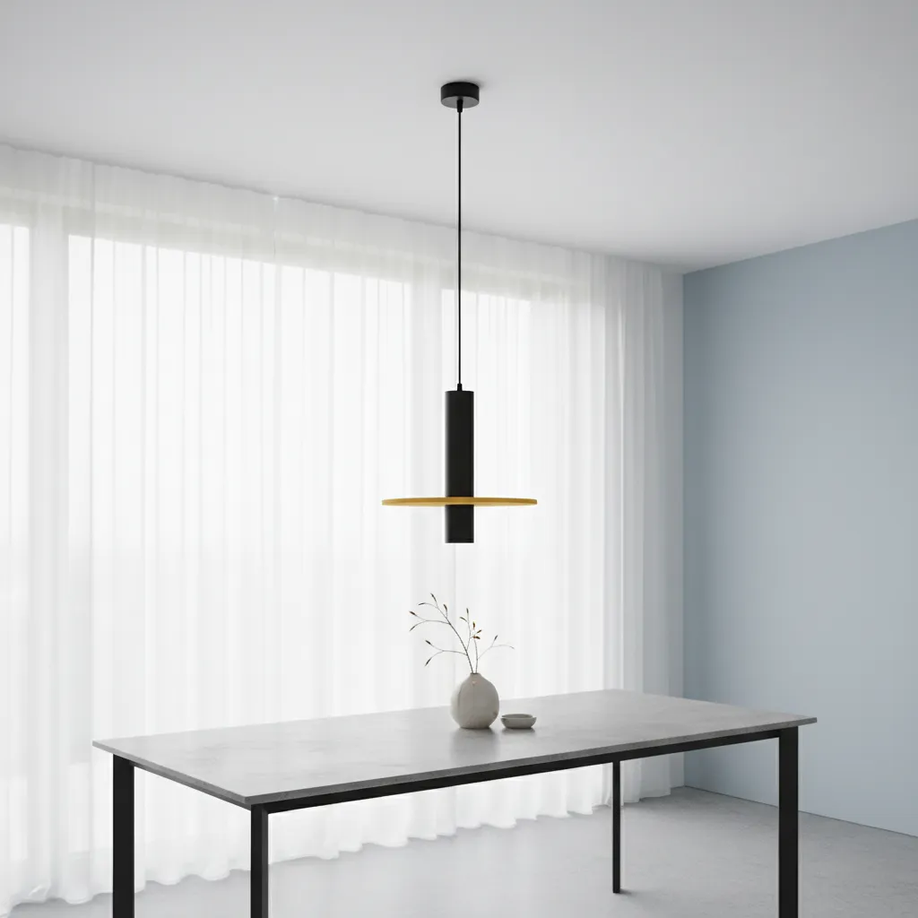 Lampa wisząca PELTA 1 czarna/żółta SL.1883 - Sollux Lighting - obrazek 2
