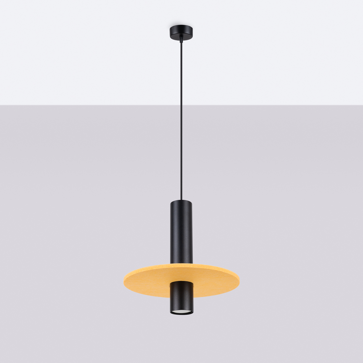 Lampa wisząca PELTA 1 czarna/żółta SL.1883 - Sollux Lighting - obrazek 4