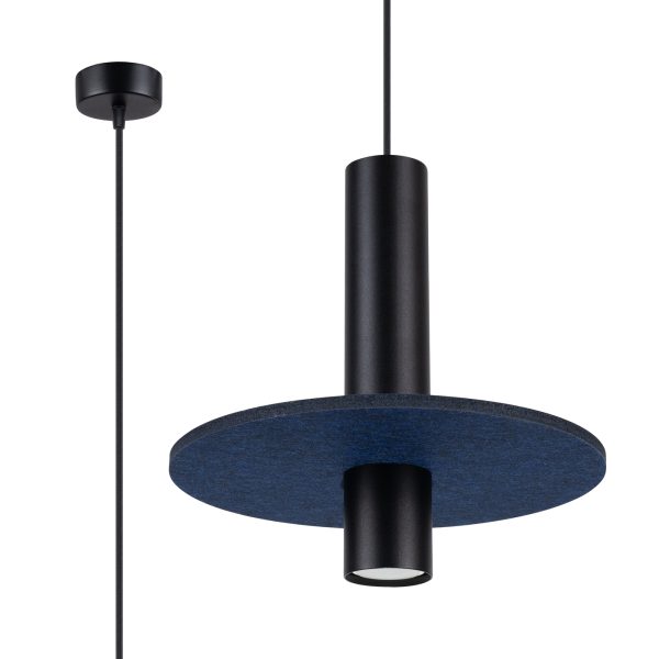 Lampa wisząca PELTA 1 czarna/granatowa SL.1884 - Sollux Lighting
