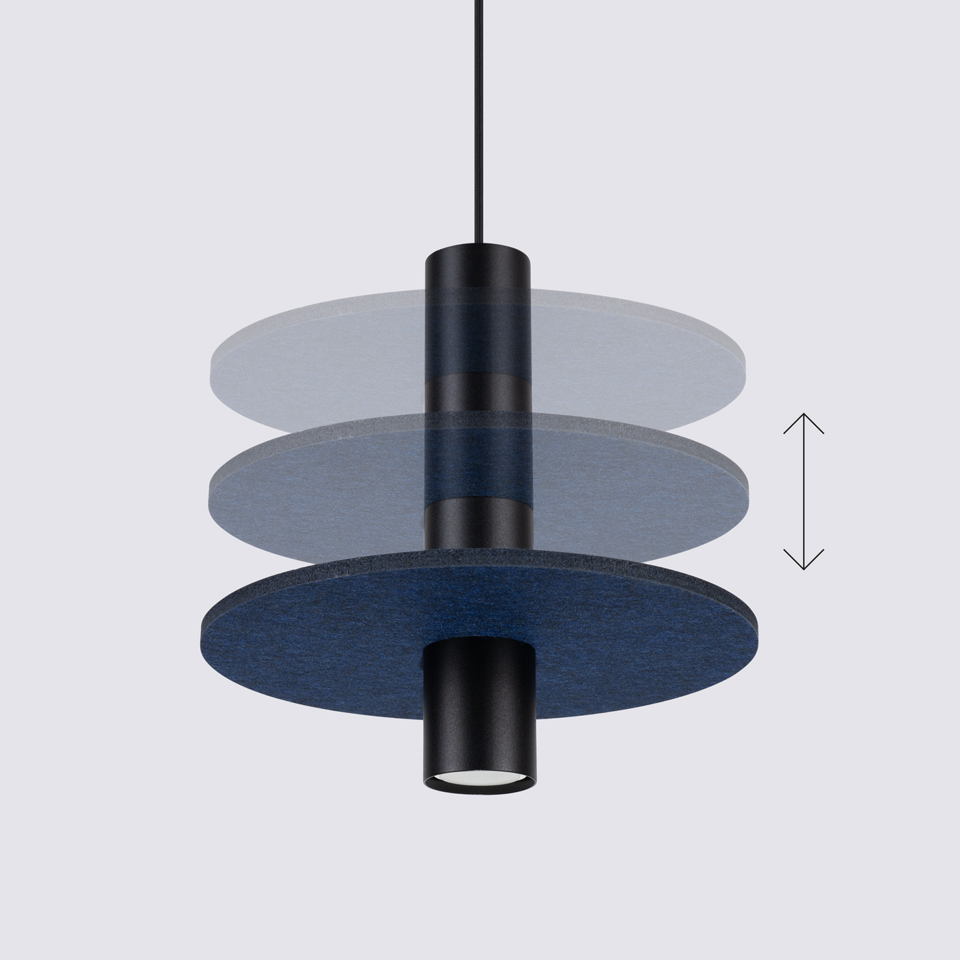 Lampa wisząca PELTA 1 czarna/granatowa SL.1884 - Sollux Lighting - obrazek 6