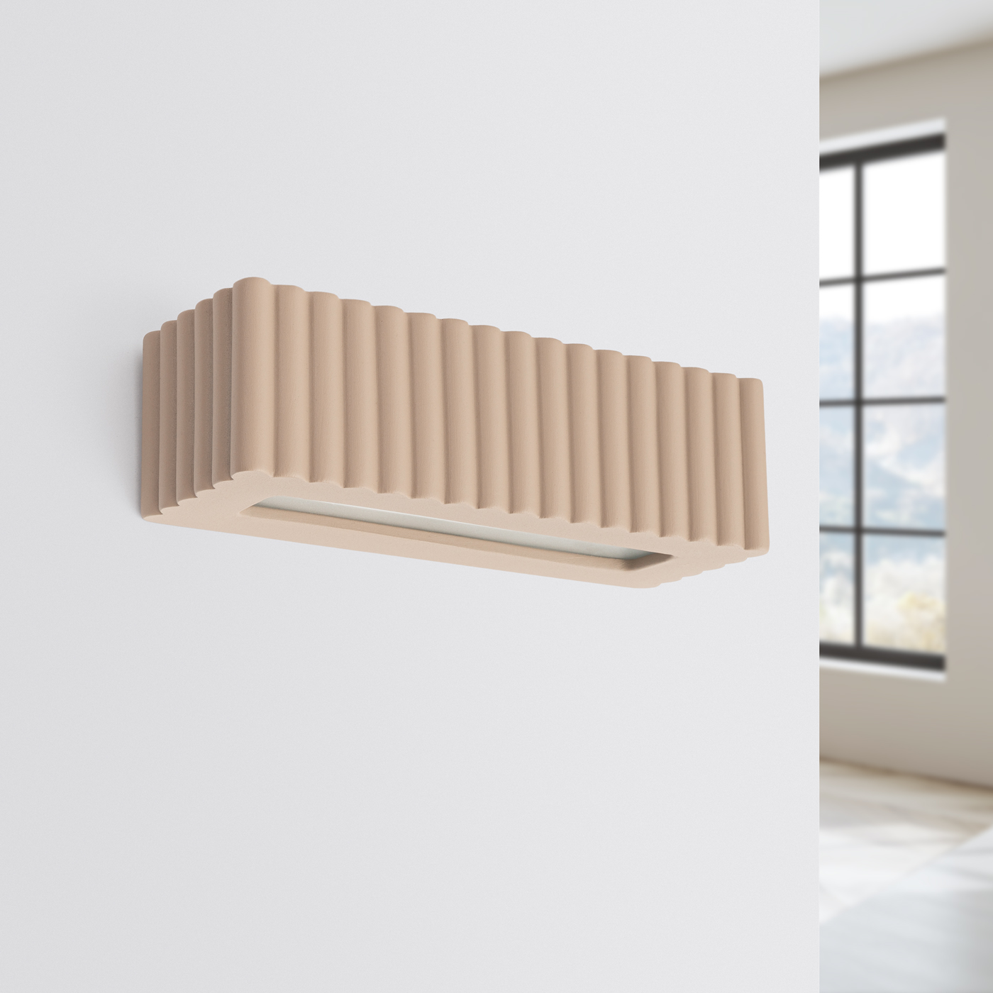 Kinkiet ceramiczny RIGATA taupe SL.1887 - Sollux Lighting - obrazek 2