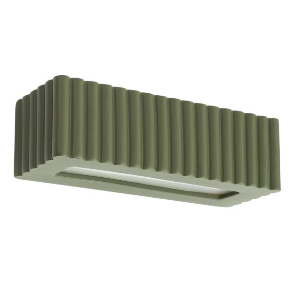 Kinkiet ceramiczny RIGATA zielony oliwkowy SL.1888 - Sollux Lighting