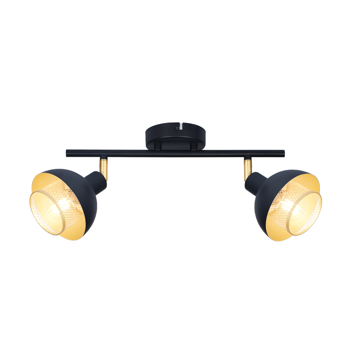 Lampa sufitowa Savio SPL-27357-2-BK-GD - Italux - obrazek 2