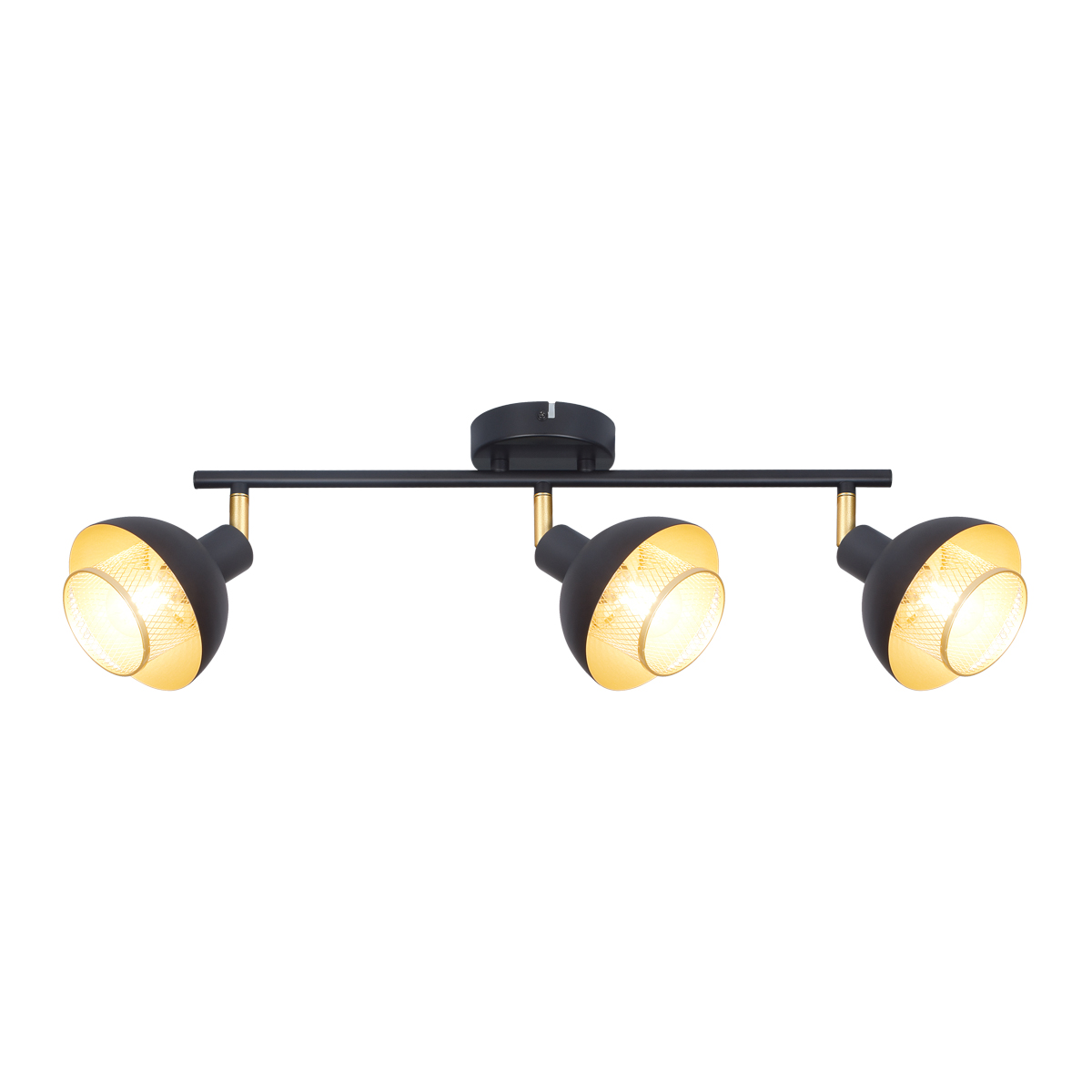 Lampa sufitowa Savio SPL-27357-3-BK-GD - Italux - obrazek 2