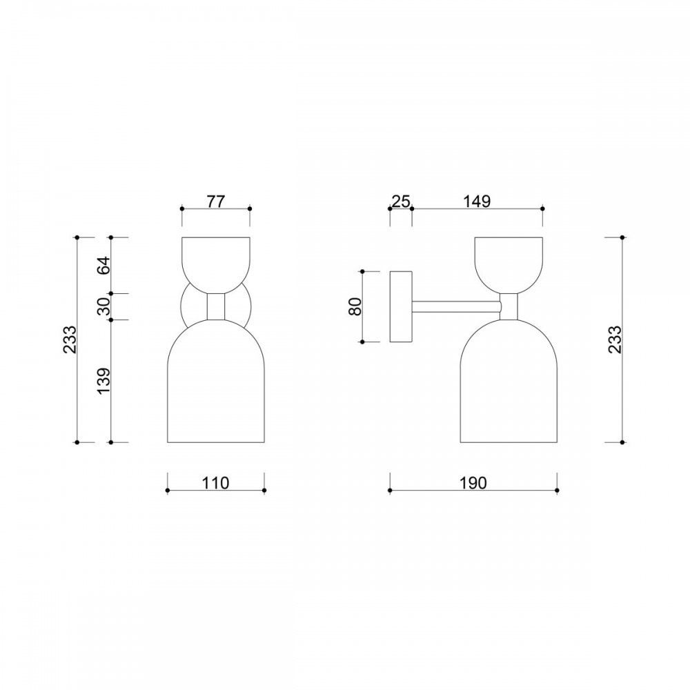 Kinkiet designerski SUPURU czarna SUK14020 - Ummo Lighting - obrazek 7