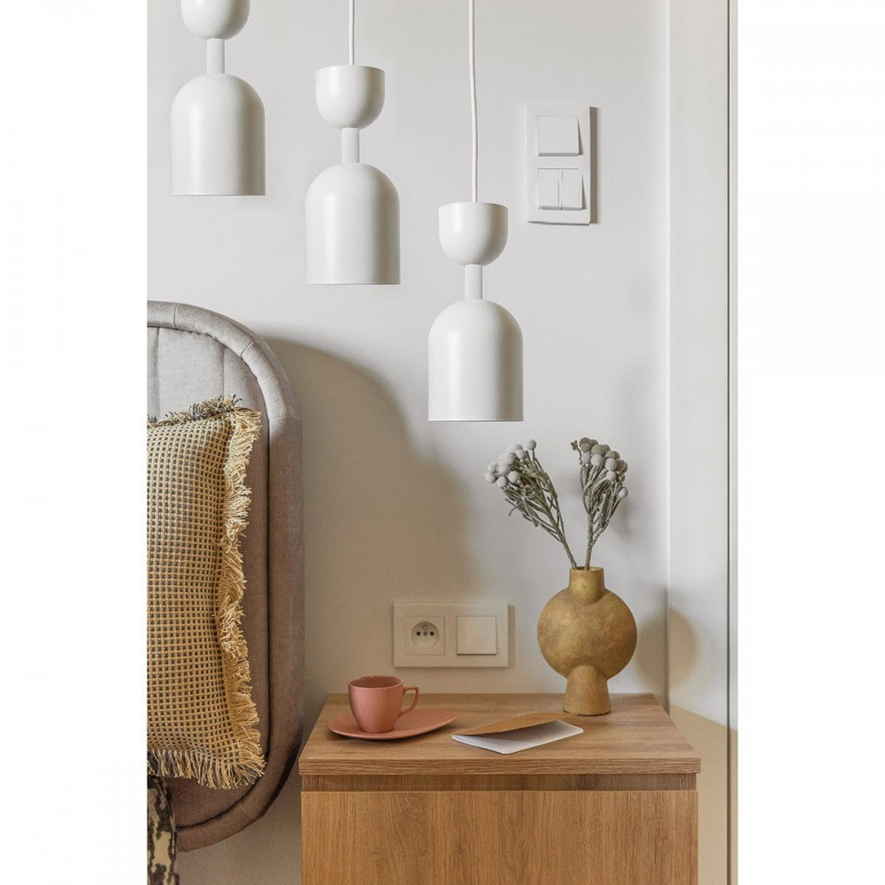 Lampa wisząca minimalistyczna SUPURU biała SUL311P0 - Ummo Lighting - obrazek 2