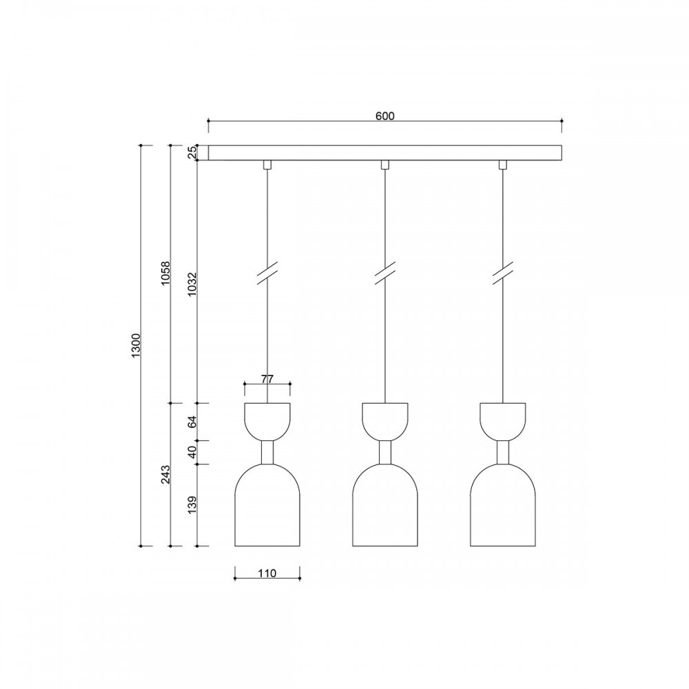 Lampa wisząca minimalistyczna SUPURU biała SUL311P0 - Ummo Lighting - obrazek 3