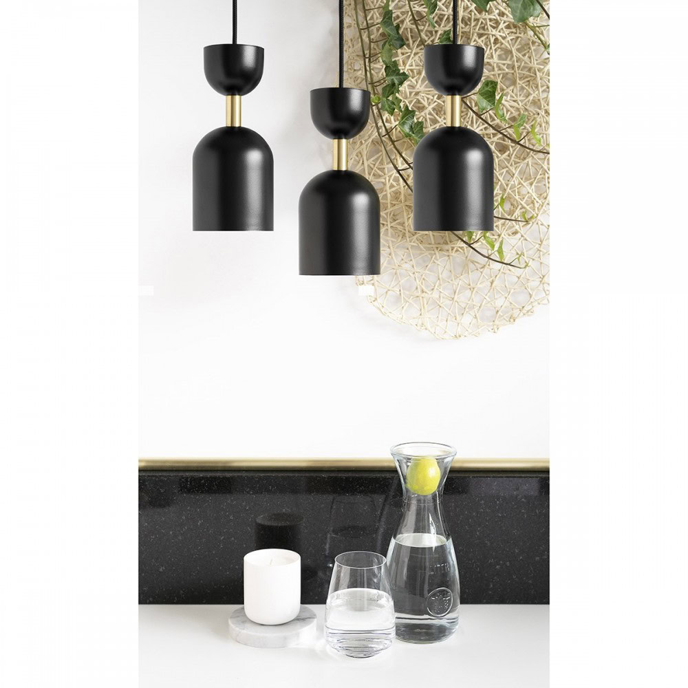 Lampa wisząca minimalistyczna SUPURU czarno-złota SUL332P0 - Ummo Lighting - obrazek 2